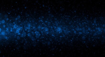 Obraz premium Abstract Sparkle Background with Blue Bokeh Lights in the Night