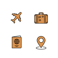 Minimal Travel Line Icons