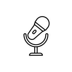 Podcast Mic Minimal Line Icon