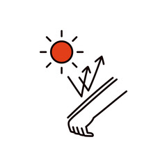 日焼け対策のアイコンイラスト