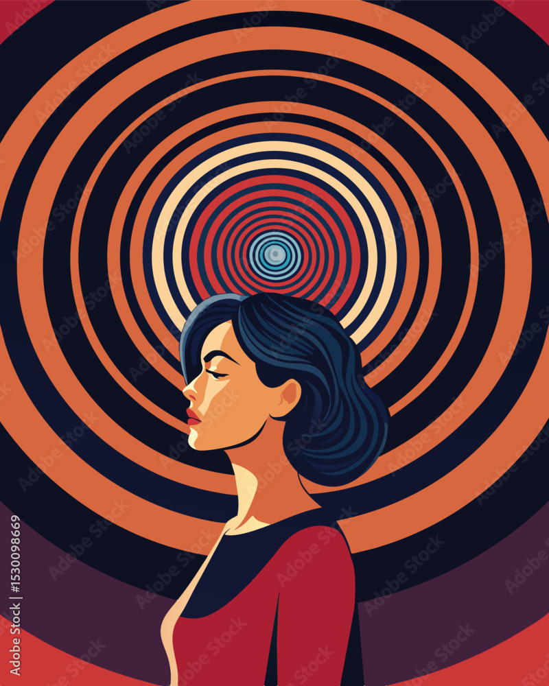 Poster as she stared into the hypnotic spiral her mind felt like it was being pulled into a vortex of brain