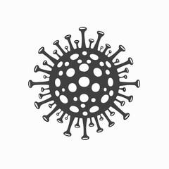 Vector illustration of a virus or microbe isolated on a white background