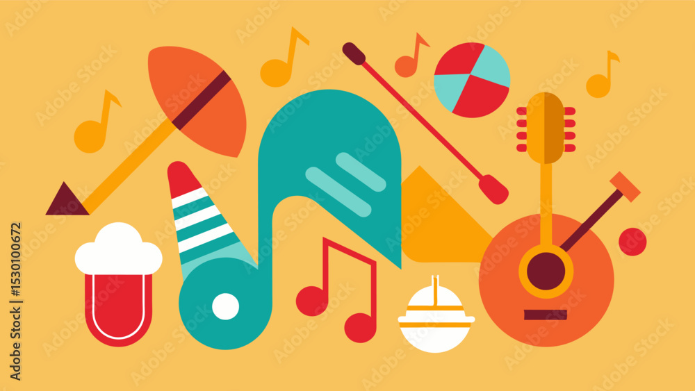 Aufkleber musical poetry use different instruments or sounds to inspire the creation of a poem. this project s