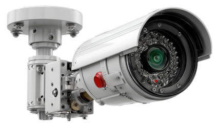 Surveillance Sentinel: A cutting-edge security camera stands poised, its lens focused, ready to capture every detail. A symbol of safety, protection, and vigilance.