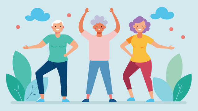 Improved Overall Health Group exercise classes not only benefit the brain but also work to improve overall physical health in elderly individuals. By incorporating regular exercise. Vector