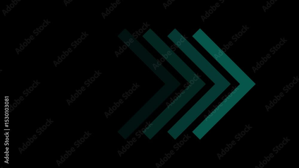 Poster wright arrow animation on black background. direction arrow icon motion. arrow isolated. swipe wrigh