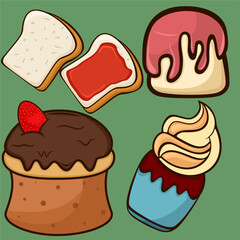 Foods of various delivery set