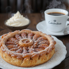 Rustic Cinnamon Tart with Decorative Apple Slices