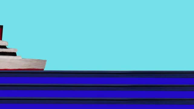 sea, sky, waves, seascape, cruise ship sailing