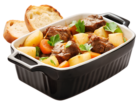 PNG Irish stew meat food meal.