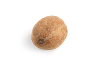 Fototapeta premium One whole fresh nutmeg isolated on white