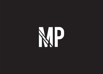 MP modern creative logo design and initial logo
