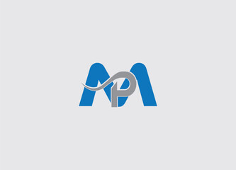 MP modern creative logo design and initial logo