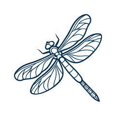 Nature-inspired dragonfly design with glossy wings vector illustration