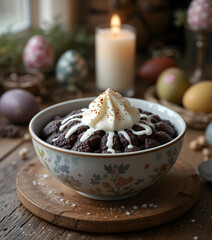 Warm Chocolate Lava Cake with Whipped Cream