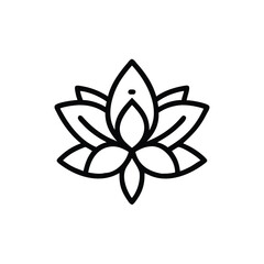 Vibrant petal flower logo in abstract symmetry vector illustration