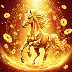 Golden Horse of Prosperity