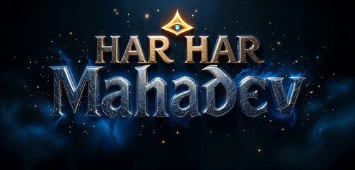 Har Har Mahadev - 3d Logo Shiva