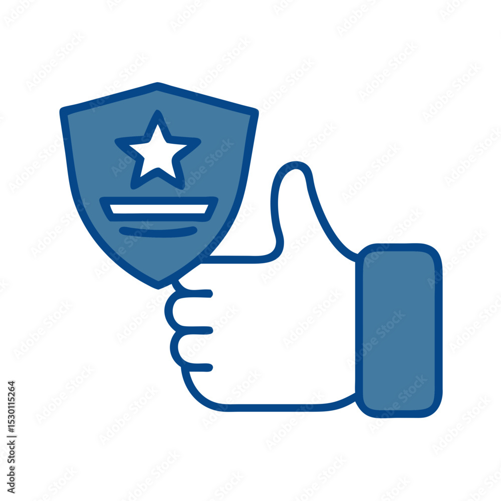 Poster this safety thumbs up icon promotes positive actions and reinforces secure practices for all users