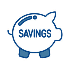 Bright Blue Piggy Bank Symbolizes Savings and Financial Planning for Future Goals