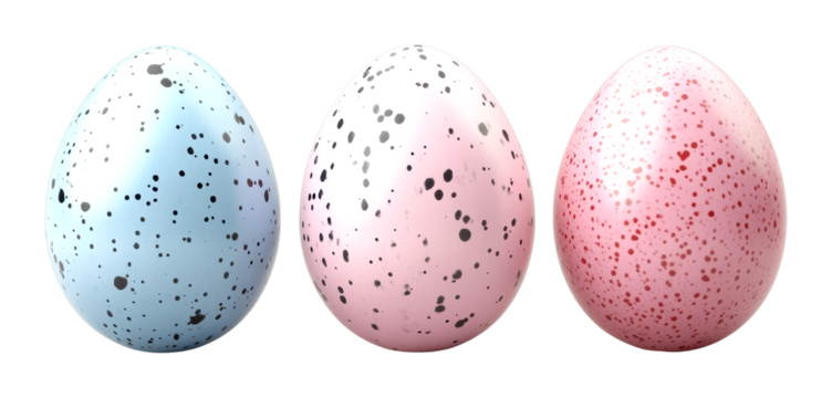 Vibrant decorative easter eggs studio setting product festive atmosphere isolated on transparent background