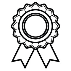 Flat award ribbon icon design isolated on white background