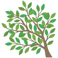 かわいい樹木のベクターイラスト