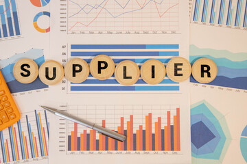 Suppliers - blue binder in the office