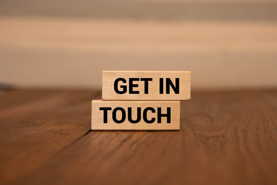 Get In Touch text quote, concept background