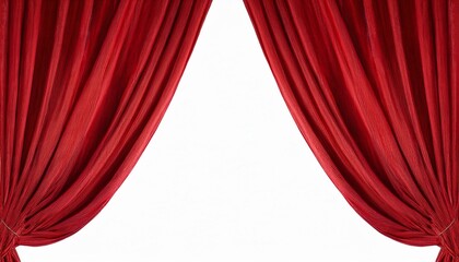 red curtain isolated on transparent background