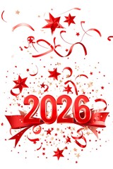 Obraz premium 2026, Holiday greeting card for designers.