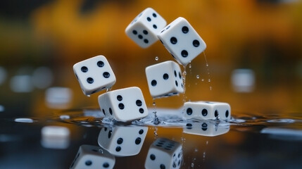 落ちるさいころ