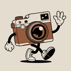 Cartoon Camera Walking