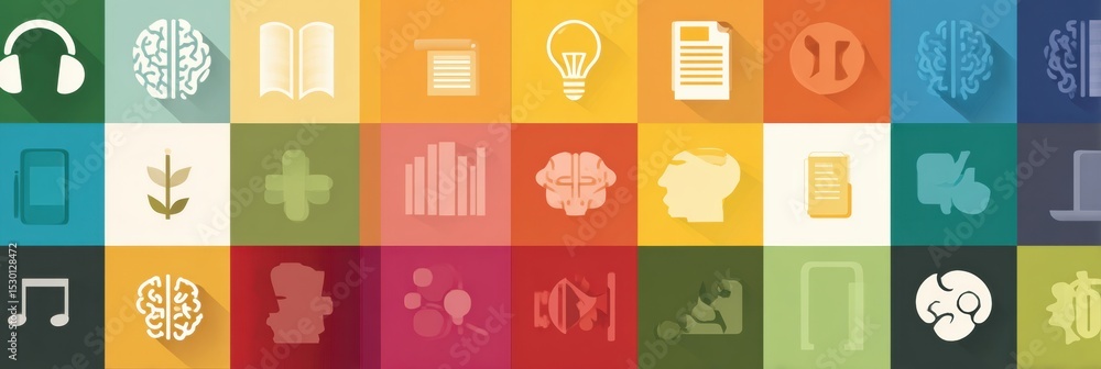 Poster Understanding Different Learning Types Through a Visual Grid of Auditory, Visual, and Kinesthetic Methods for Effective Education