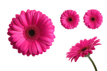 Bright Gerbera Daisy &ndash; Top-View Flat-Lay Image