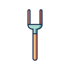 Flat Vector Icon of Tuning Fork Music Pitch Tool