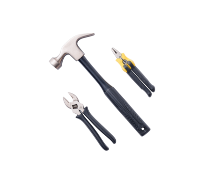 Bright trio of repair tools