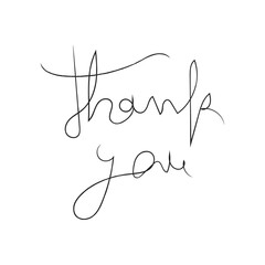 Thank you greeting ink brush vector calligraphy. Thank you in Hand drawn or handwritten calligraphy Inscription sign water color appreciation card. Modern brush calligraphy, gratitude word