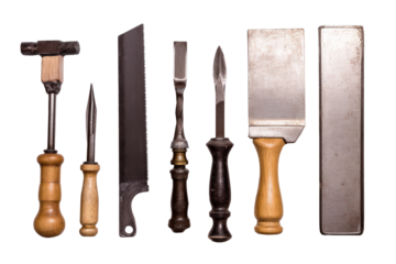 Woodworker tools flat-lay