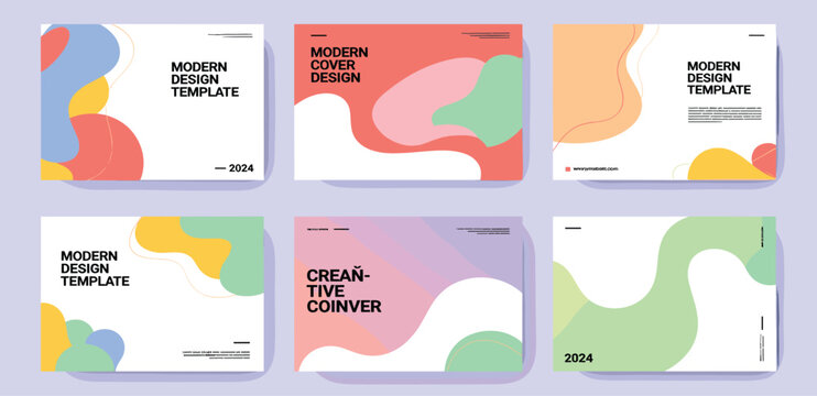 Creative covers or horizontal posters in modern minimal style for corporate identity, branding, social media advertising, promo. Modern layout design