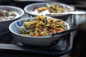 Close up of Traditional Indonesian Beef Soto Soup