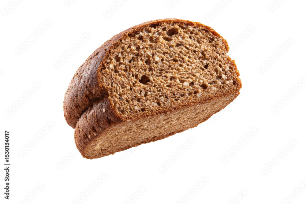 Poster a slice of bread with a hole in it