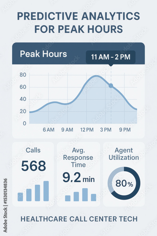 Aufkleber predictive analytics healthcare call center tech improves patient consultation by analyzing peak hou