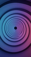 Abstract vertical background of a hypnotic spiral tunnel with a blue and pink gradient. A futuristic concept of infinity, vortex, or illusion.
