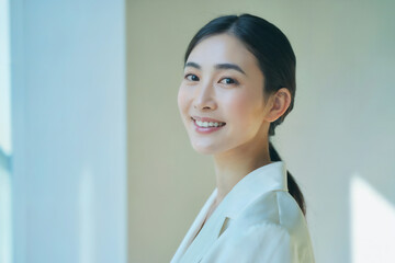 笑顔の日本人ビジネスウーマン Generative AI