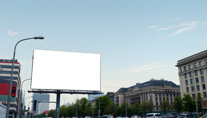 "realistic billboard mockup in a bustling German urban street", pixel art. with white shades