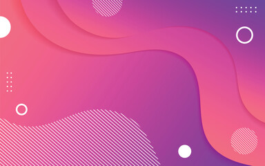 Modern Abstract Gradient Background with Fluid Shapes and Geometric Elements. Pink Purple Dynamic Design for Web and Presentation. Illustration vector 10 eps.