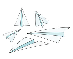 Paper Airplane Symbol for Travel or Communication