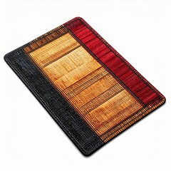 Rectangular Multicolored Rug with Geometric Design
