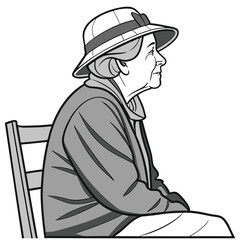 woman in a hat